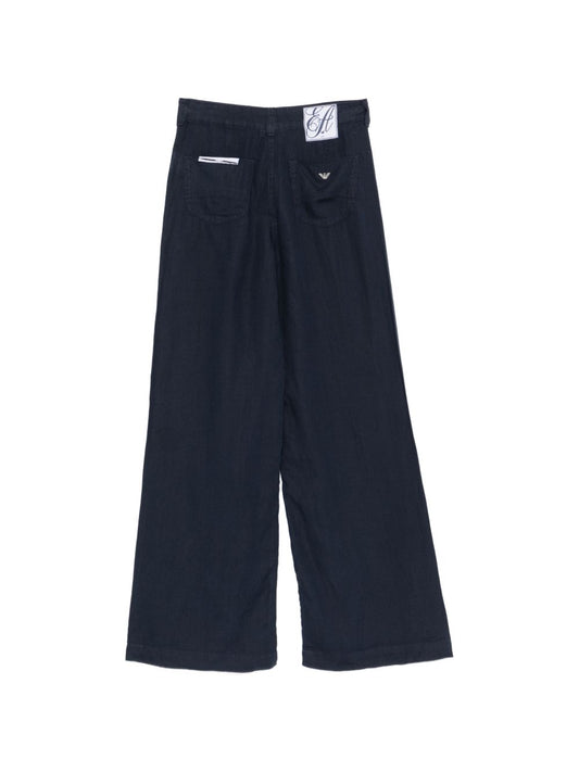 Emporio Armani Trousers — Linen Wide Leg for Women