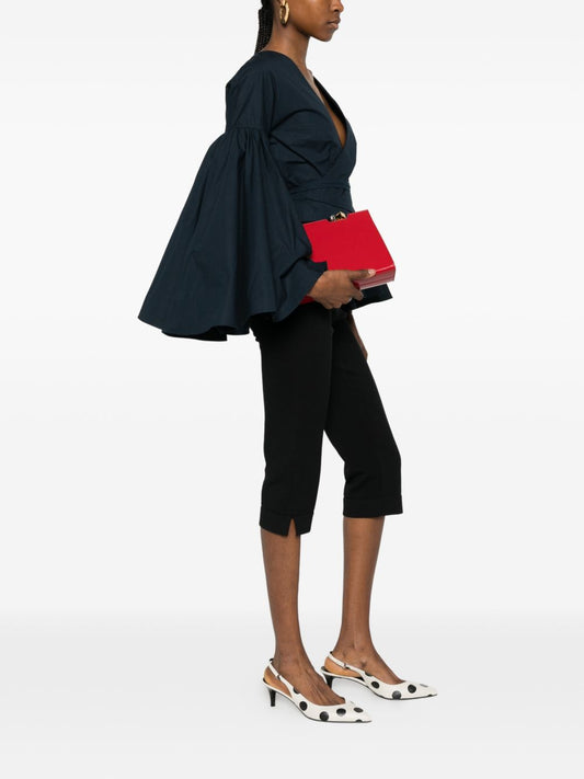 JACQUEMUS Le Cache Coeur Paysan Top – Blue Wrap Crop