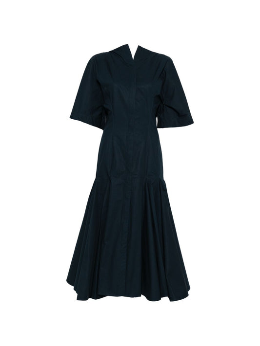 JACQUEMUS La Robe Moisson Midi Dress | Blue V‑Neck