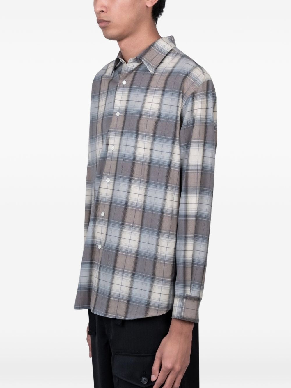 Auralee Blue Wool Checked Shirts — New In Spring 2026