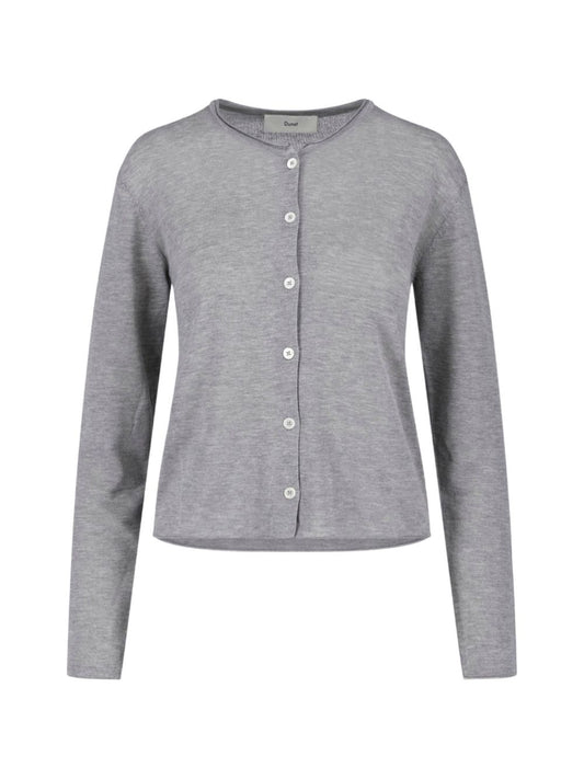 Dunst Dunst Cotton Blend Cardigan for Women - Grey