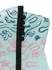 Emporio Armani Strapless Floral Embroidery Top — New In