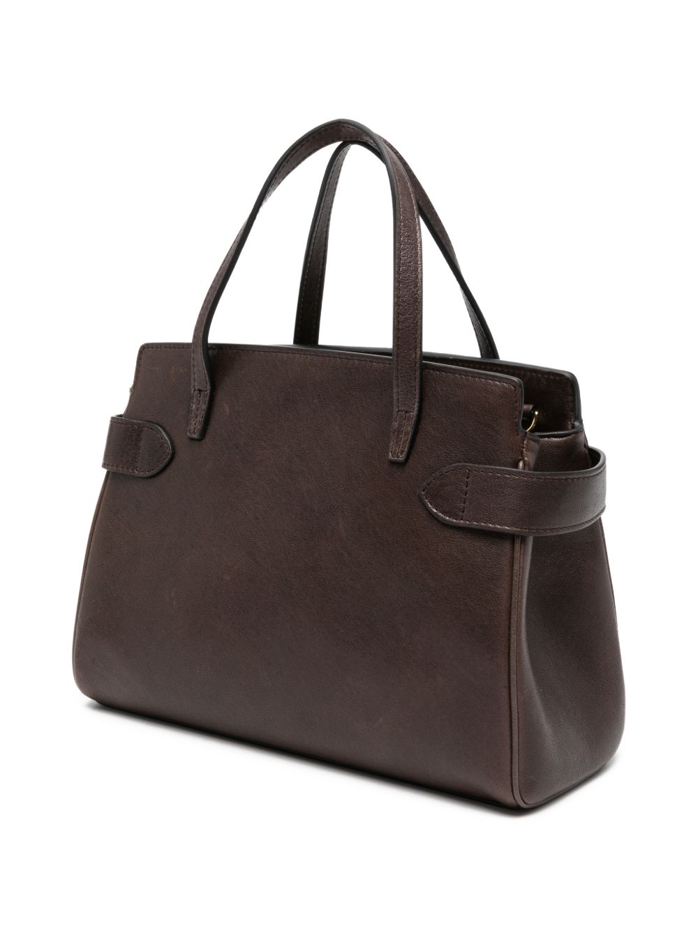 HIDESINS Lullaby Small Leather Tote — Brown Shopper