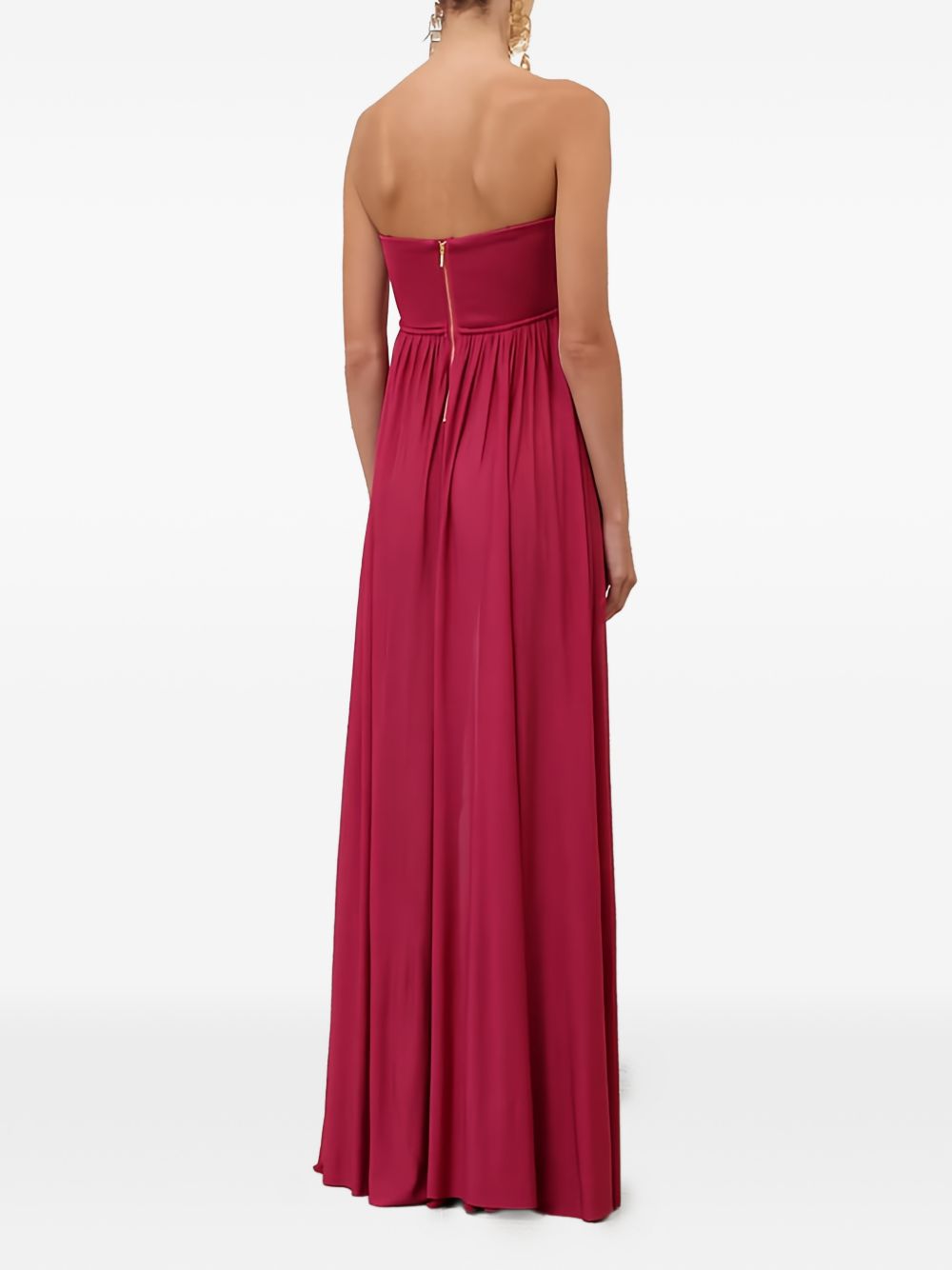 Zimmermann Luna Maxi Dress — Fuchsia Pleated Maxi