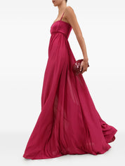Zimmermann Luna Maxi Dress — Fuchsia Pleated Maxi