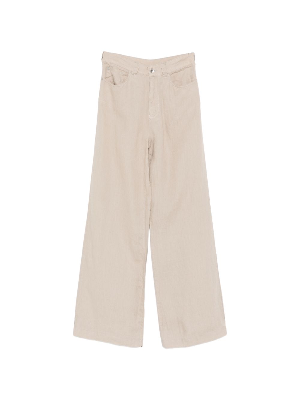 Emporio Armani Beige Linen Trousers for Women — New In