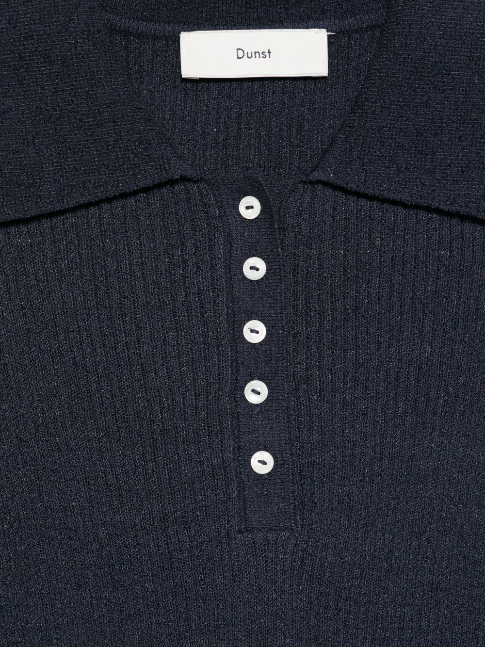 Dunst Cotton Blend Polo Shirt — Blue Topwear