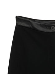Emporio Armani Trousers — Black Satin Tapered Leg