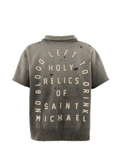Saint Mxxxxxx Grey Half‑Zip Polo Shirt — Topwear