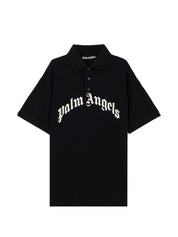 Palm Angels Logo Cotton Polo Shirt