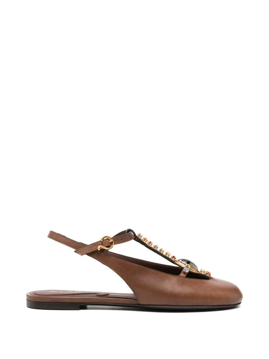Etro Leather Slingback Pumps — Flat Shoes for Women