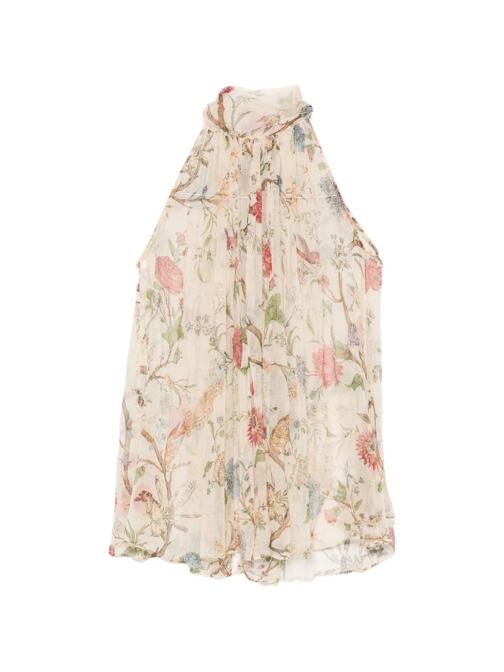 Into The East Printed Silk Top