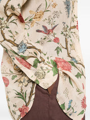 INTO THE EAST Printed Shirt for Women — Ivory Shirt