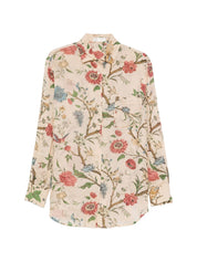 INTO THE EAST Printed Shirt for Women — Ivory Shirt