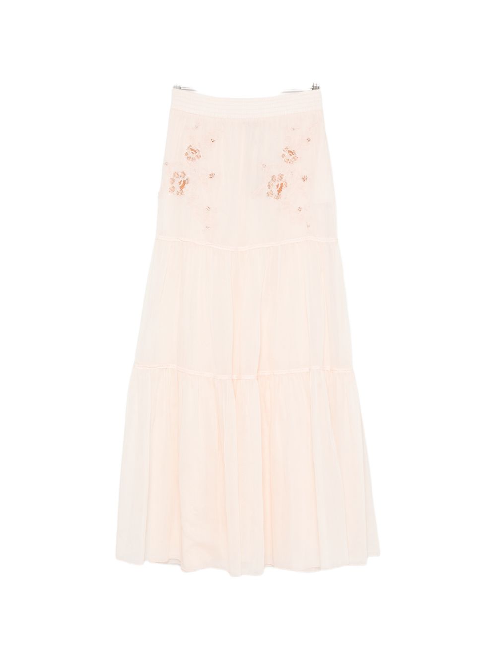 Ermanno Scervino Cotton Long Skirt — Pink Floral, New In