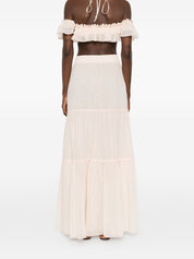 Ermanno Scervino Cotton Long Skirt — Pink Floral, New In