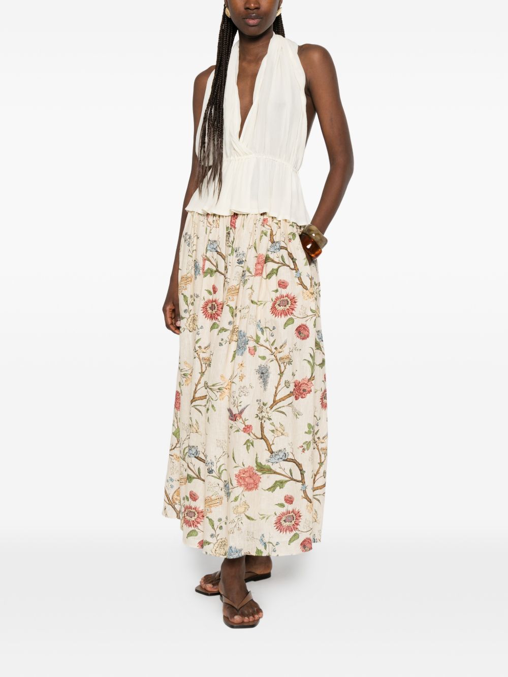 INTO THE EAST Linen Silk Blend Trousers — Resort 2026