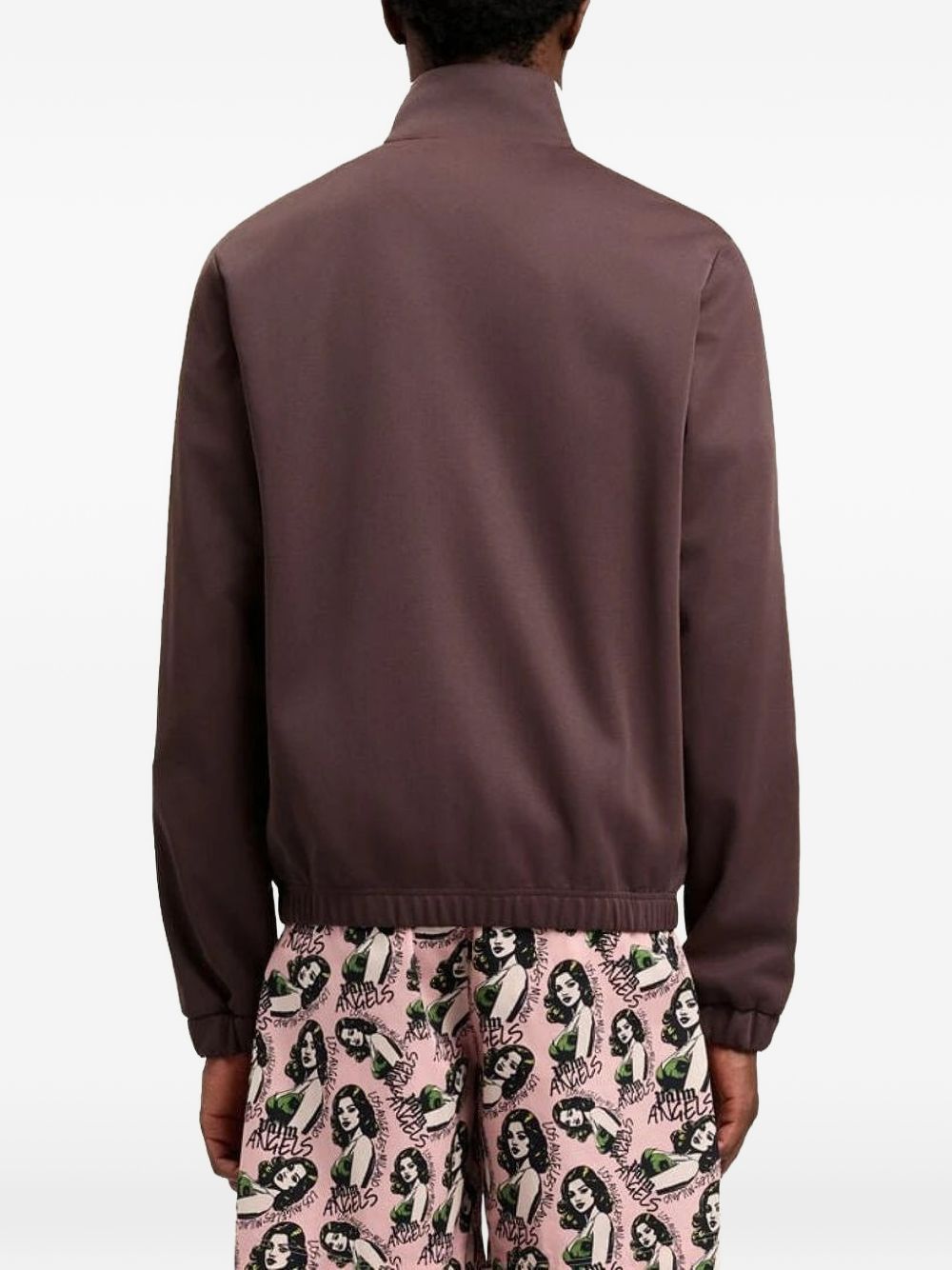Palm Angels Logo Track Top — Brown Men's Topwear
