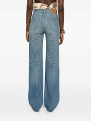 Saint Laurent Denim Cotton Flared Jeans