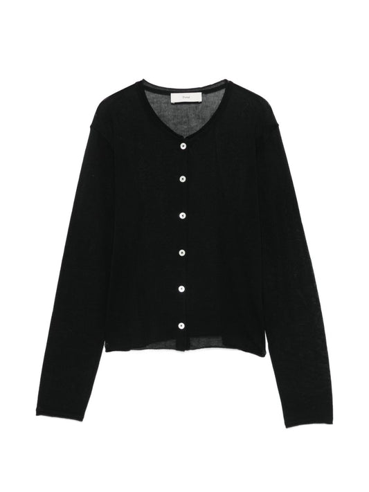 Dunst Cotton Blend Cardigan - Black Topwear