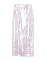 Forte Forte Sequined Long Skirt — Silver Evening Skirt