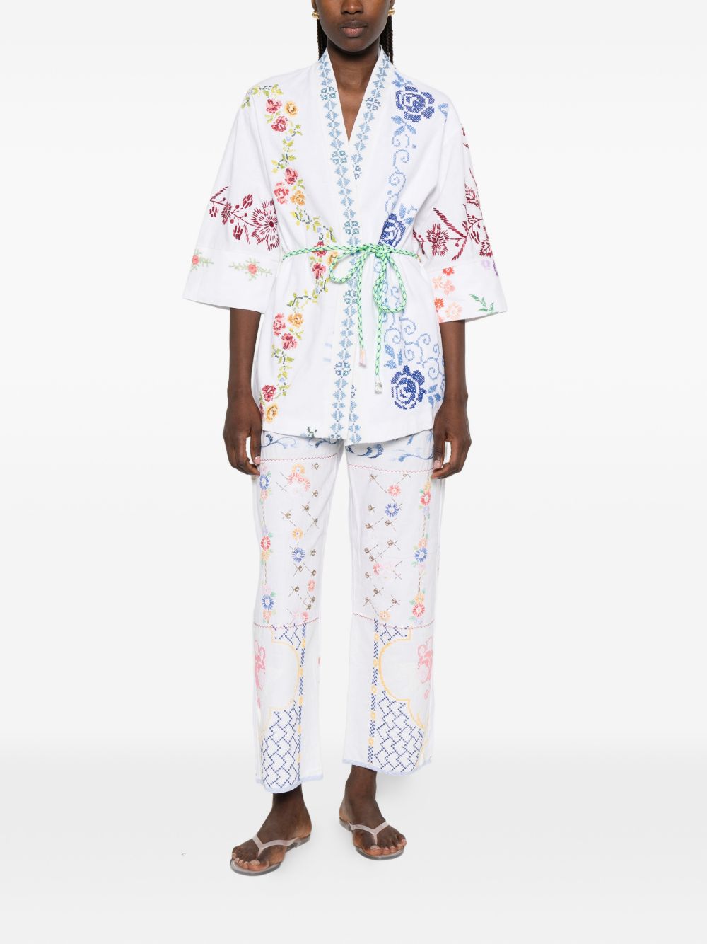 Relax Re-Lux Embroidered Cotton Trousers