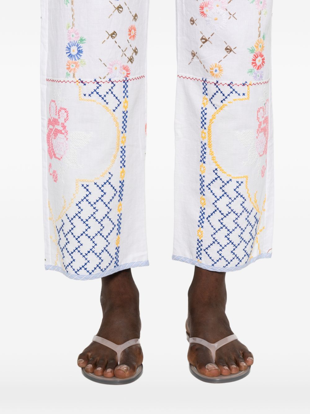 Relax Re-Lux Embroidered Cotton Trousers