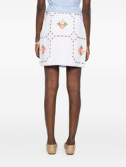 Relax Re-Lux Embroidered Cotton Skirt