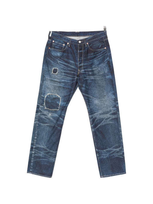 Junya Watanabe Trousers — Cotton & Nylon, Blue