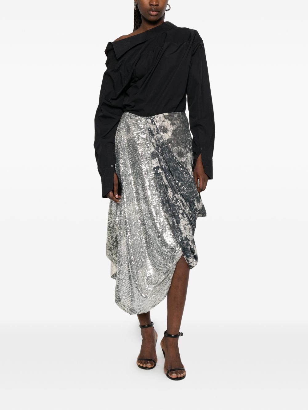 Maison Margiela Asymmetric Midi Skirt — New Arrival