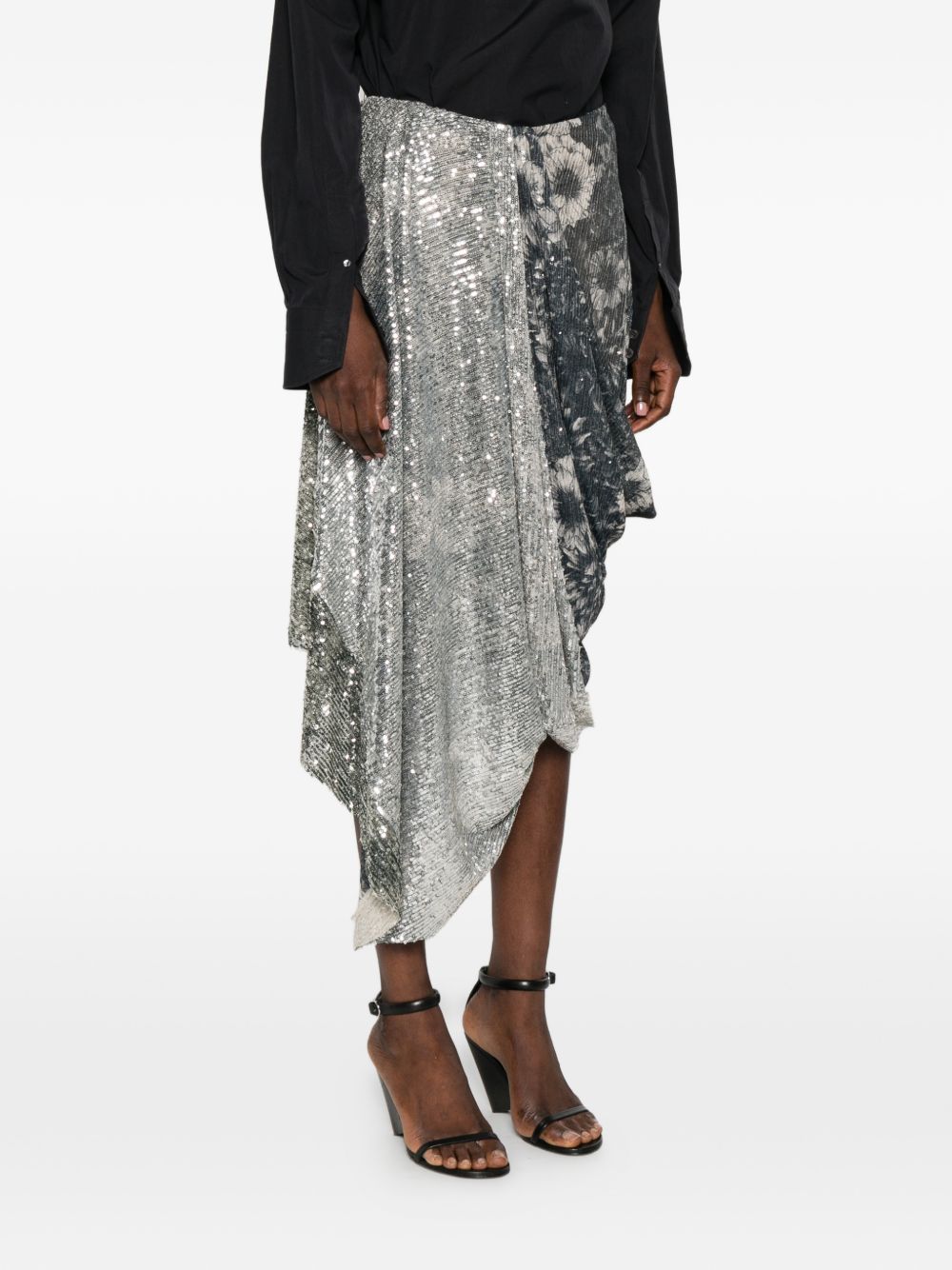 Maison Margiela Asymmetric Midi Skirt — New Arrival