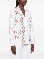 RELAX RE-LUX Embroidered Cotton Jacket — Women's White
