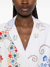 RELAX RE-LUX Embroidered Cotton Jacket — Women's White