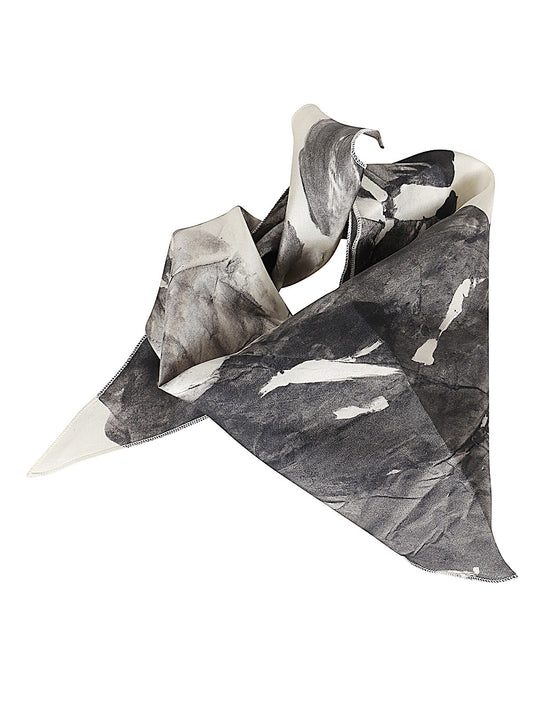 Alysi Silk Foulard — Black Silk Scarf for Women