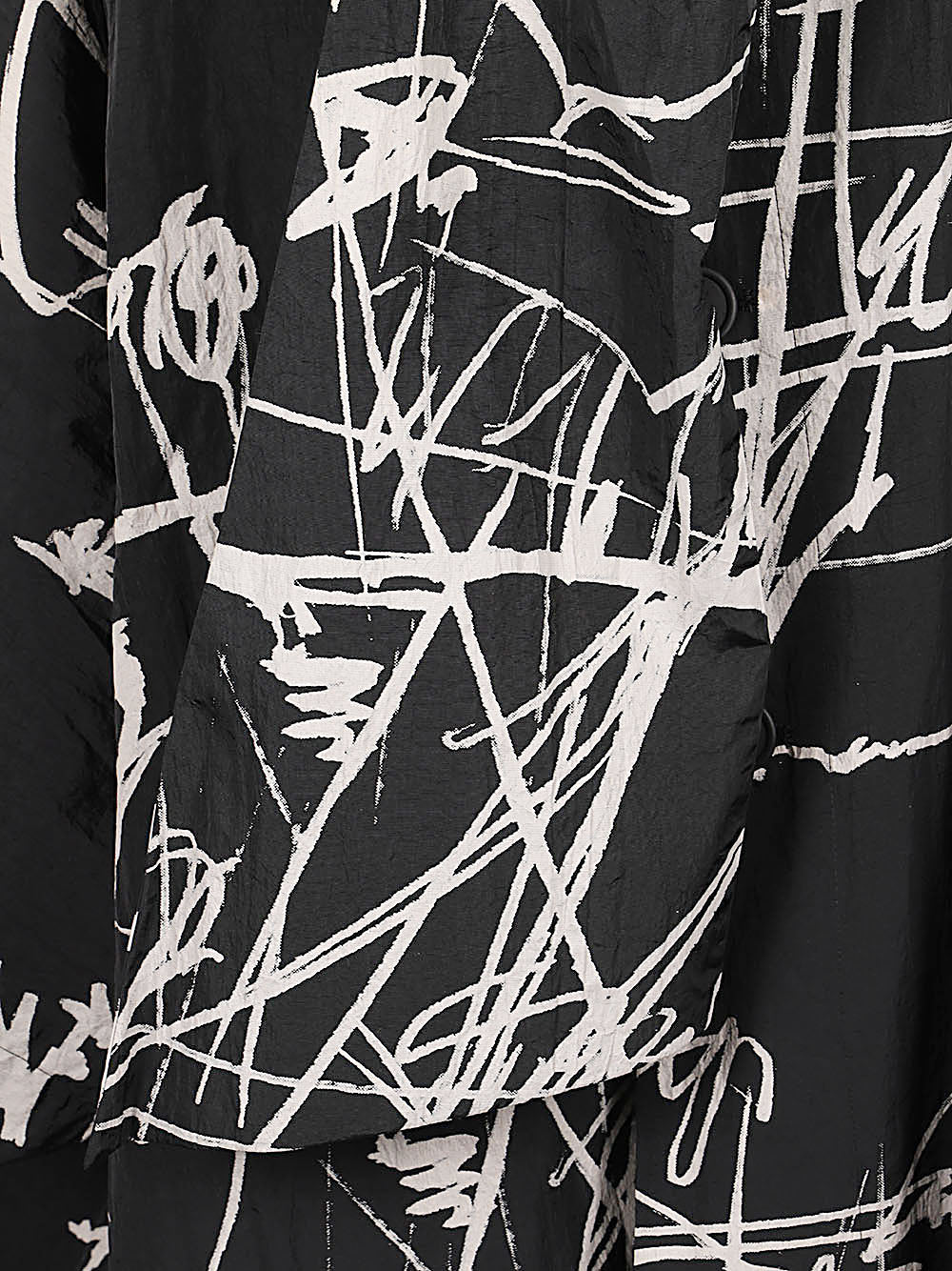 MOYURU Jackets — Cape Coat with Hood (Black & White)