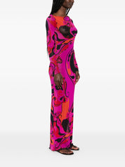 Pucci Printed Long Dress — Fuchsia Maxi (Women)