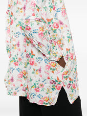 Daniela Gregis Cotton Shirt — White Floral Shirt
