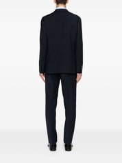 Boglioli Double-Breasted Wool Suit — Navy Peak Lapels
