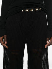 Iro Crochet Knit Wide-Leg Trousers