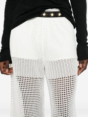 Iro Crochet Knit Wide-Leg Trousers
