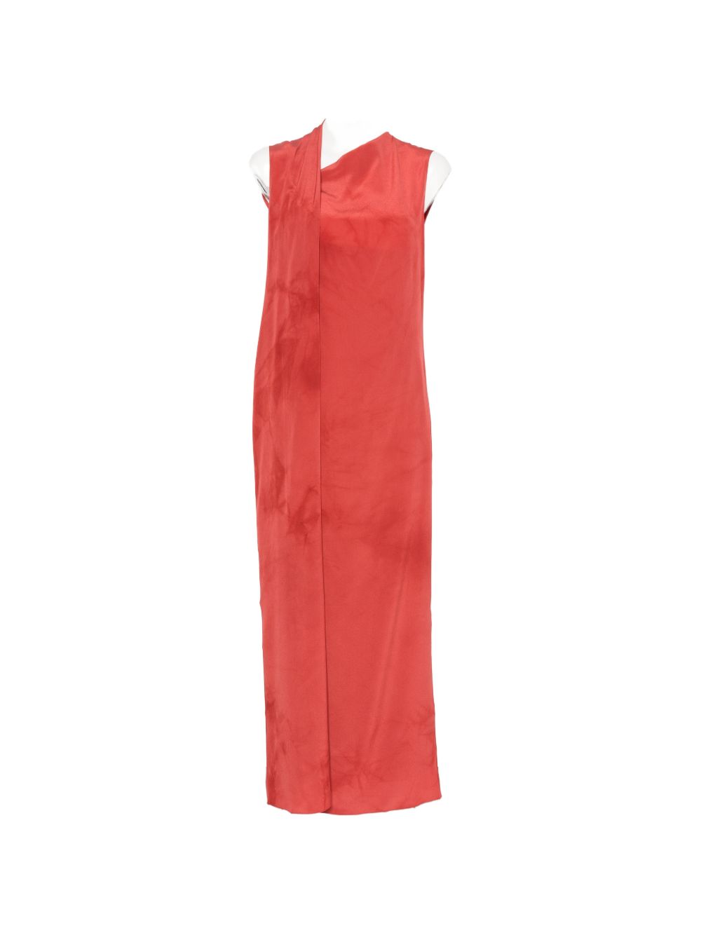 Cortana Dresses — Estela Silk Long Dress in Carmine Red