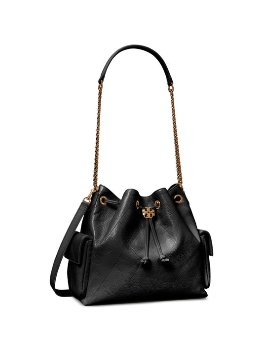 Tory Burch Charlie Quilted Drawstring Shoulder Bag