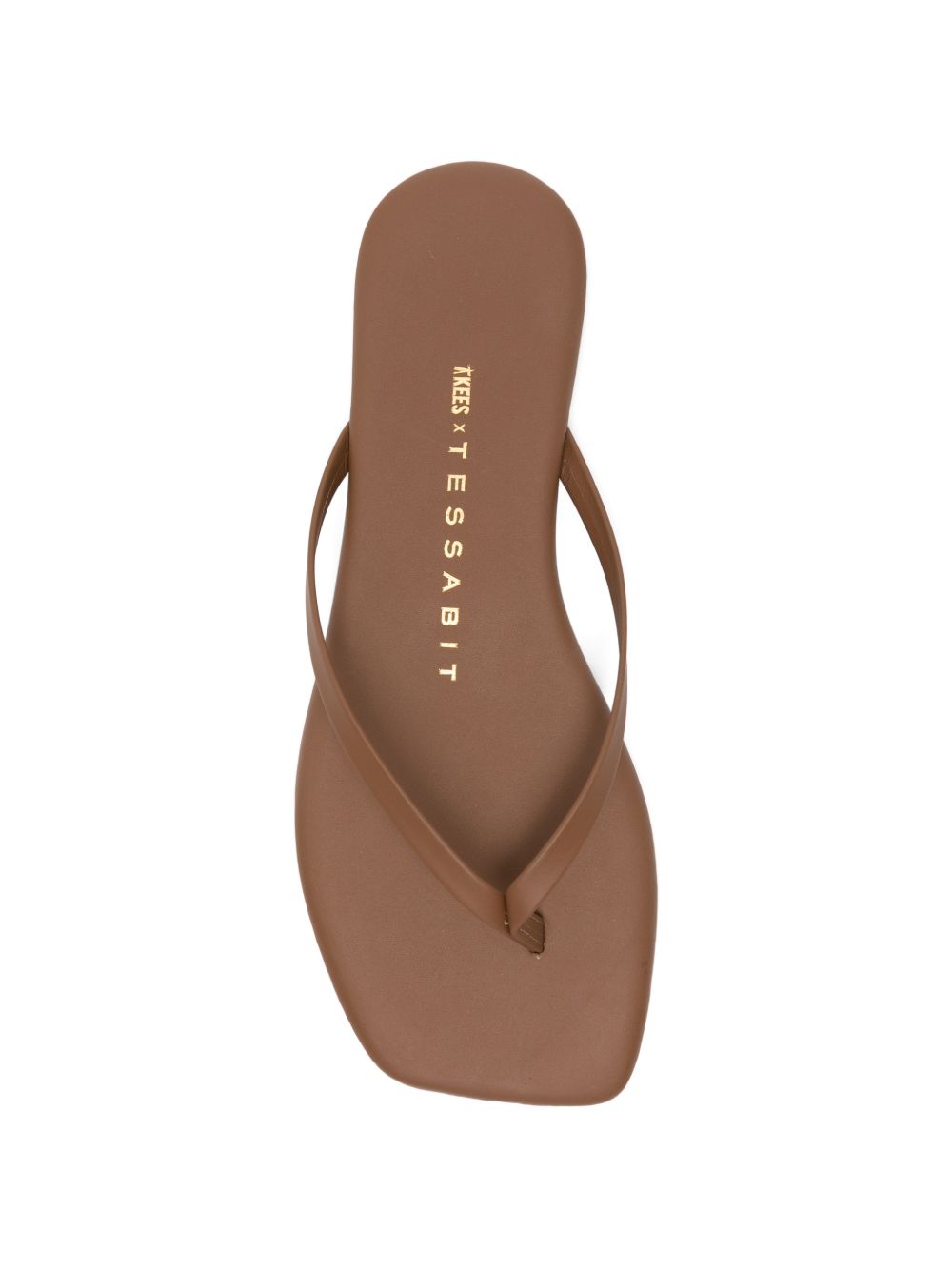 TKESS X Tessabit Sandals — Brown Leather Flats