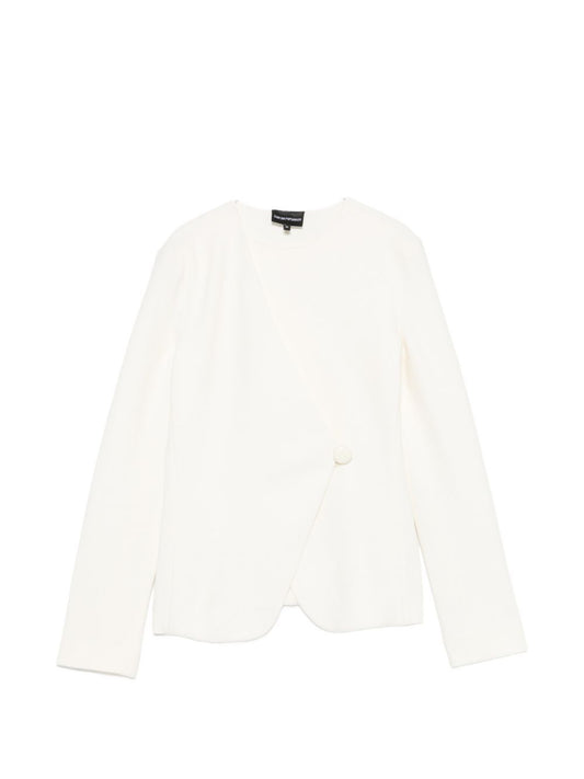 Emporio Armani Jackets — White Women's Cotton Jacket