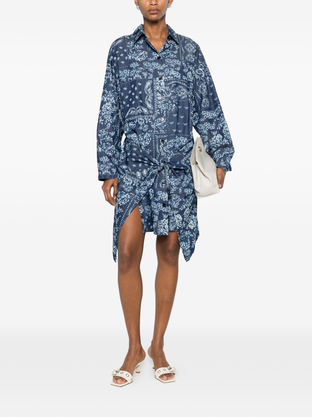 Emporio Armani Dresses — Blue Cotton Chemisier (New)