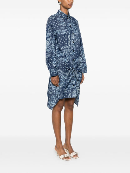 Emporio Armani Dresses — Blue Cotton Chemisier (New)