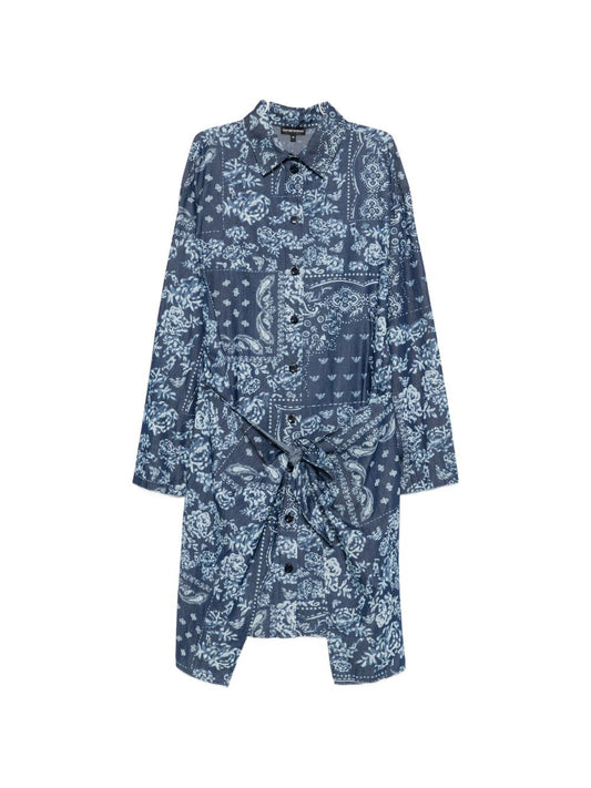 Emporio Armani Dresses — Blue Cotton Chemisier (New)
