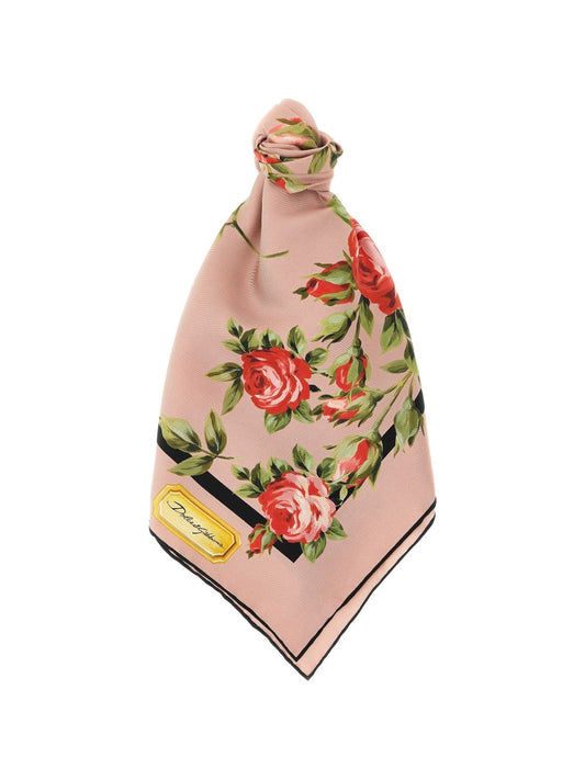 Dolce & Gabbana Pink Silk Scarf — New In 2026