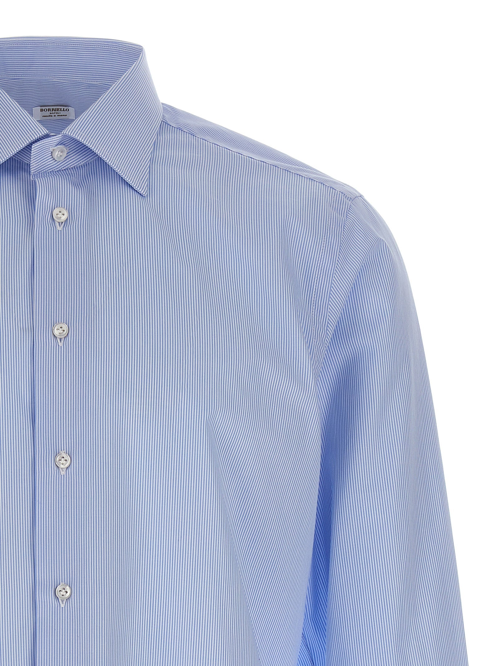 Borriello Spaccanapoli Shirt — Light Blue Shirts for Men