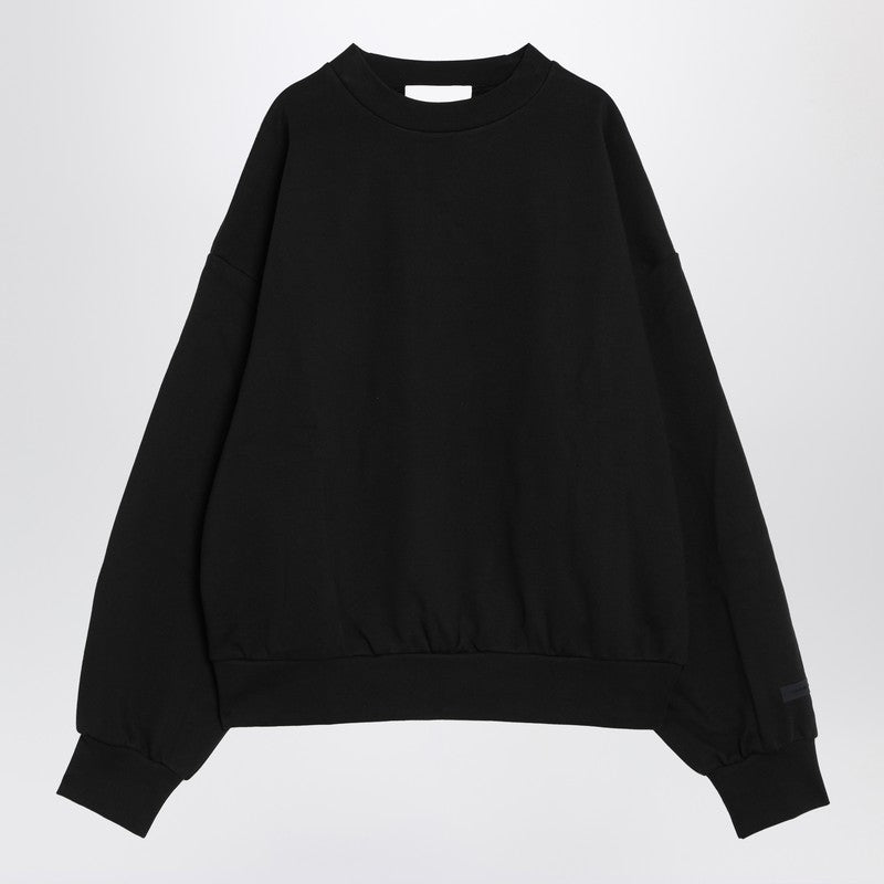 Fear of God Essentials Black fleece cotton logo sweatshirt